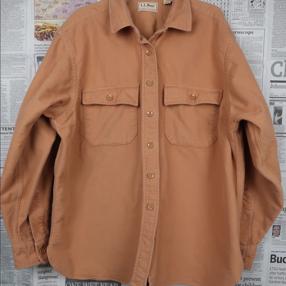 Vintage L.L.Bean Chamois Cloth Shirt Size 14